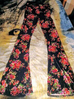 Mumu VELVET BELL BOTTOM PANTS
